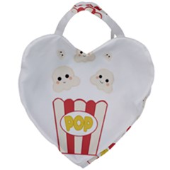 Cute Kawaii Popcorn Giant Heart Shaped Tote