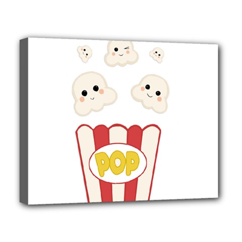 Cute Kawaii Popcorn Deluxe Canvas 20  X 16   by Valentinaart