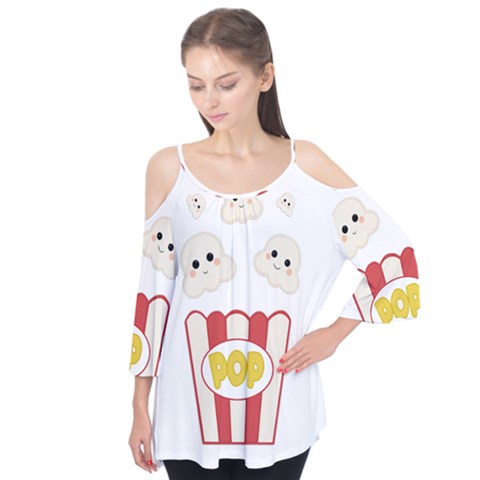 Cute Kawaii Popcorn Flutter Tees by Valentinaart