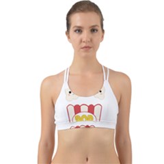 Cute Kawaii Popcorn Back Web Sports Bra by Valentinaart