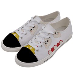 Cute Kawaii Popcorn Women s Low Top Canvas Sneakers by Valentinaart