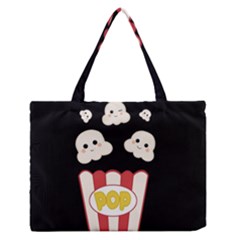 Cute Kawaii Popcorn Zipper Medium Tote Bag