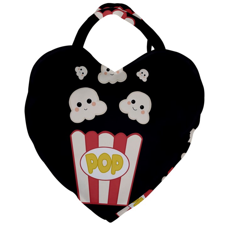 Cute Kawaii Popcorn Giant Heart Shaped Tote