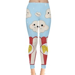 Cute Kawaii Popcorn Leggings  by Valentinaart