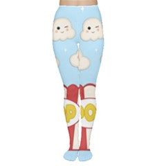 Cute Kawaii Popcorn Women s Tights by Valentinaart