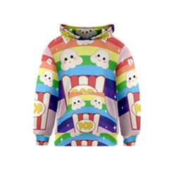 Cute Kawaii Popcorn Kids  Pullover Hoodie by Valentinaart