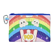 Cute Kawaii Popcorn Canvas Cosmetic Bag (large) by Valentinaart