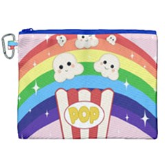 Cute Kawaii Popcorn Canvas Cosmetic Bag (xxl) by Valentinaart