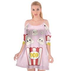 Cute Kawaii Popcorn Cutout Spaghetti Strap Chiffon Dress by Valentinaart