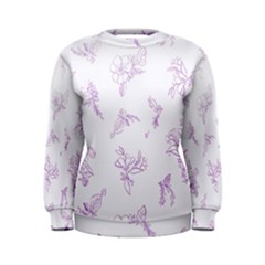 Beautiful,violet,floral,shabby Chic,pattern Women s Sweatshirt by NouveauDesign