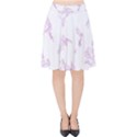 beautiful,violet,floral,shabby chic,pattern Velvet High Waist Skirt View1