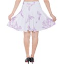 beautiful,violet,floral,shabby chic,pattern Velvet High Waist Skirt View2