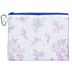 Beautiful,violet,floral,shabby Chic,pattern Canvas Cosmetic Bag (xxl) by NouveauDesign