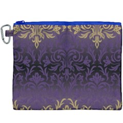 Art Nouveau,vintage,damask,gold,purple,antique,beautiful Canvas Cosmetic Bag (xxxl)