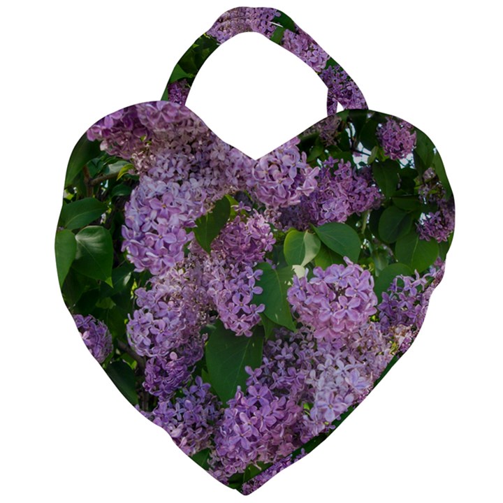 Lilacs 2 Giant Heart Shaped Tote