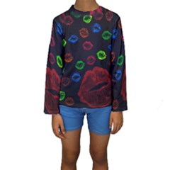 Hot Lips Kids  Long Sleeve Swimwear by dawnsiegler