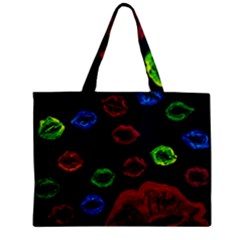 Hot Lips Zipper Mini Tote Bag by dawnsiegler