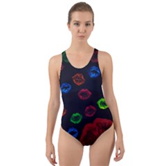 Hot Lips Cut-out Back One Piece Swimsuit by dawnsiegler