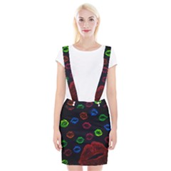 Hot Lips Braces Suspender Skirt by dawnsiegler