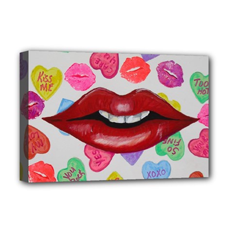 Aahhhh Candy Deluxe Canvas 18  X 12   by dawnsiegler