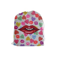 Aahhhh Candy Drawstring Pouches (large)  by dawnsiegler