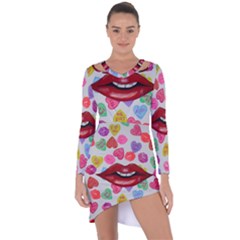 Aahhhh Candy Asymmetric Cut-out Shift Dress