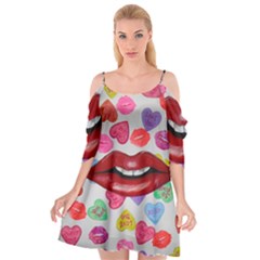 Aahhhh Candy Cutout Spaghetti Strap Chiffon Dress