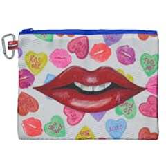 Aahhhh Candy Canvas Cosmetic Bag (xxl) by dawnsiegler