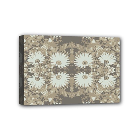 Vintage Daisy Floral Pattern Mini Canvas 6  X 4  by dflcprints