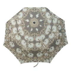 Vintage Daisy Floral Pattern Folding Umbrellas by dflcprints