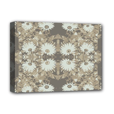 Vintage Daisy Floral Pattern Deluxe Canvas 16  X 12   by dflcprints