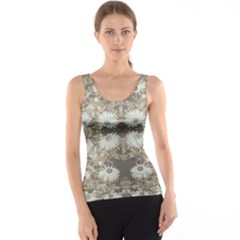 Vintage Daisy Floral Pattern Tank Top by dflcprints