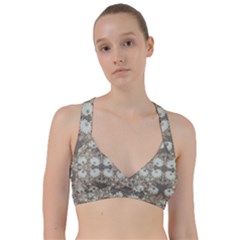 Vintage Daisy Floral Pattern Sweetheart Sports Bra by dflcprints