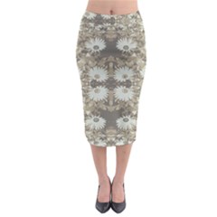 Vintage Daisy Floral Pattern Midi Pencil Skirt by dflcprints