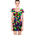 Squares Short Sleeve Bodycon Dress View1