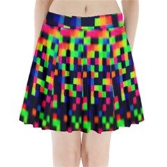 Squares Pleated Mini Skirt by dawnsiegler