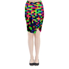 Squares Midi Wrap Pencil Skirt by dawnsiegler