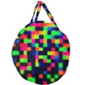 Squares Giant Round Zipper Tote View1