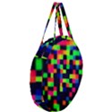 Squares Giant Round Zipper Tote View3