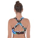 Floral Giraffe Print Cross Back Sports Bra View2