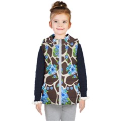 Floral Giraffe Print Kid s Puffer Vest by dawnsiegler