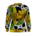 Floral Cow Print Women s Sweatshirt View2