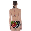 Floral Zebra Print Cut-Out One Piece Swimsuit View2