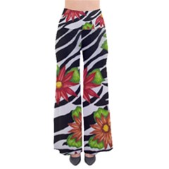 Floral Zebra Print Pants by dawnsiegler