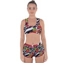 Floral Zebra Print Racerback Boyleg Bikini Set View1