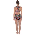 Floral Zebra Print Racerback Boyleg Bikini Set View2