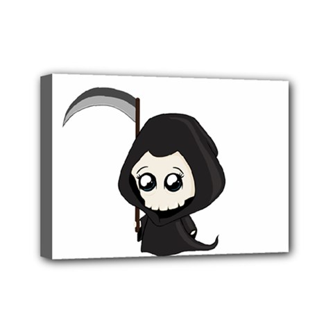 Cute Grim Reaper Mini Canvas 7  X 5  by Valentinaart