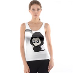 Cute Grim Reaper Tank Top by Valentinaart