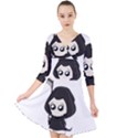 Cute Grim Reaper Quarter Sleeve Front Wrap Dress	 View1