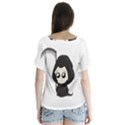 Cute Grim Reaper V-Neck Flutter Sleeve Top View2